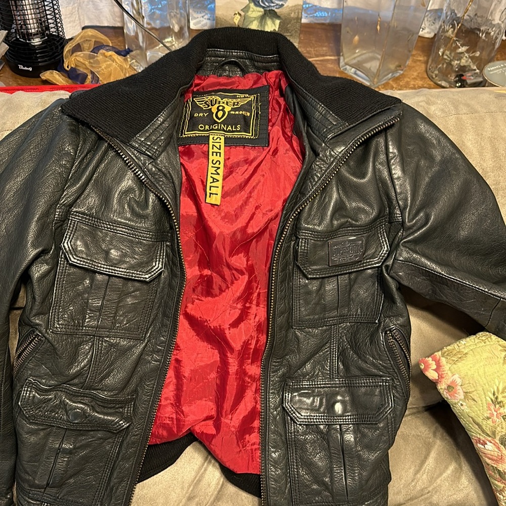 Superdry ‘Ryan’ Leather Bumberjacket Perfect Cond… - image 1